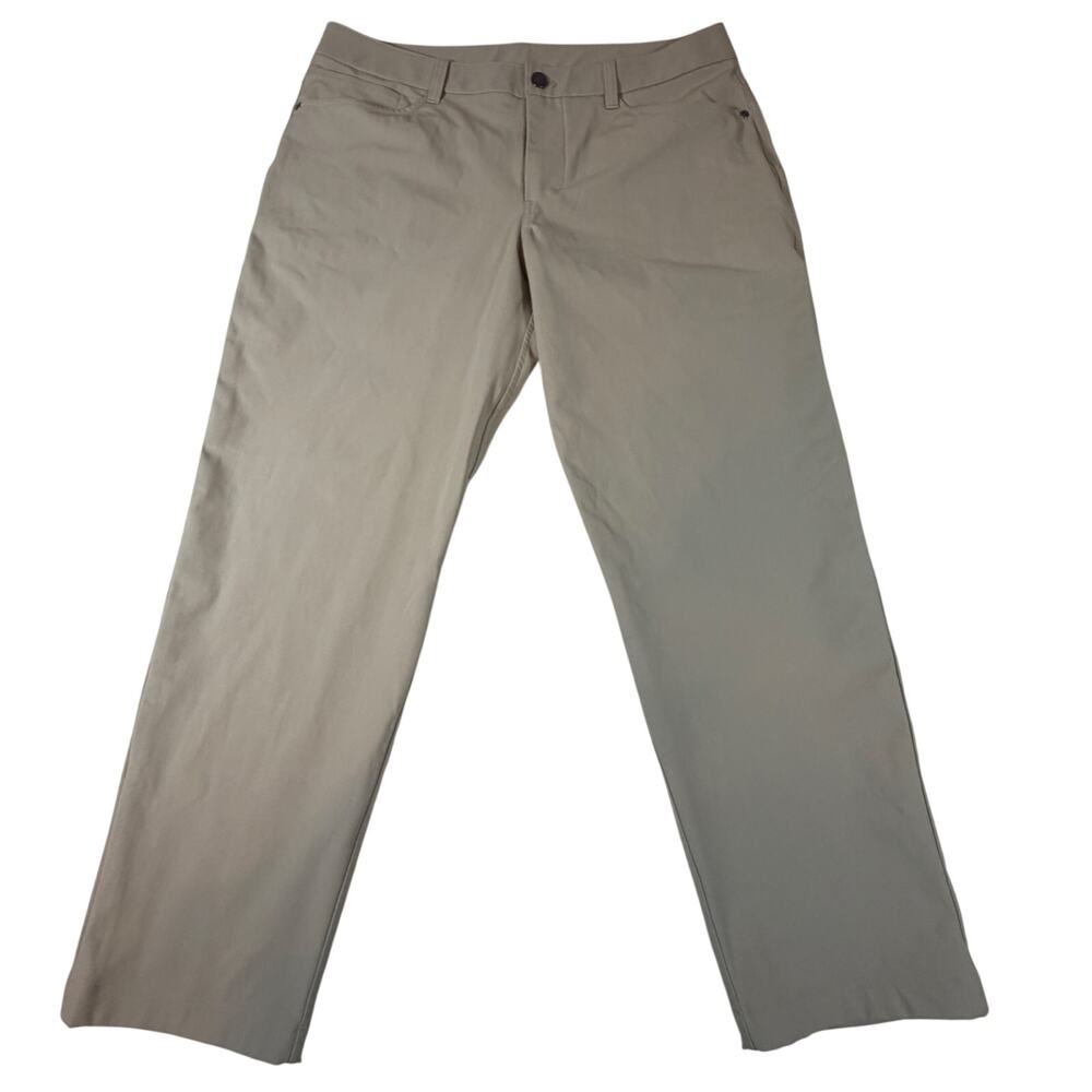 Lululemon Men’s Pants ABC Classic Fit Trouser Warpstreme Golf LM5AO4S Tan Sz 32